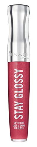 Rimmel Stay Glossy Lip Gloss - Non-Sticky Lightweight Lip Color & Shine - 500 Rulebreaker, 0.18 oz