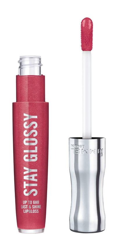 Rimmel Stay Glossy Lip Gloss - Non-Sticky Lightweight Lip Color & Shine - 500 Rulebreaker, 0.18 oz