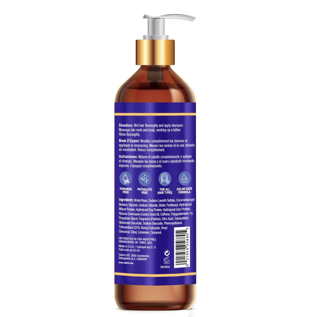 Difeel Pro-Growth Biotin Shampoo 33.8 oz - Biotin Shampoo for Thinning Hair and Hair Growth Avelisse