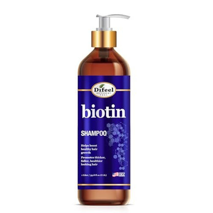 Difeel Pro-Growth Biotin Shampoo 33.8 oz - Biotin Shampoo for Thinning Hair and Hair Growth Avelisse