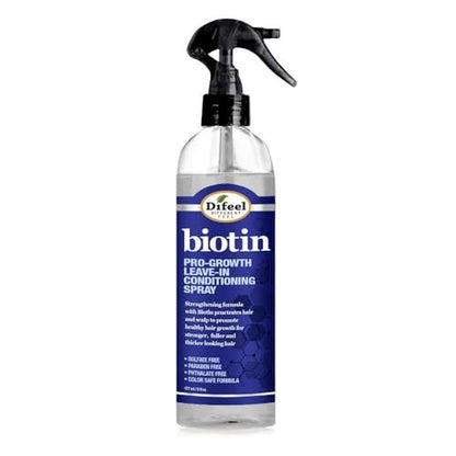 Difeel Pro-Growth Biotin Leave-in Conditioning Spray 6 oz - Hair Loss Leave-in Treatment for All Hair Types