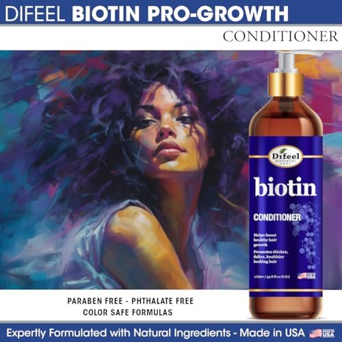 Difeel Pro-Growth Biotin Conditioner for Hair Growth – 33.8 oz, Ideal for Thin Hair Avelisse