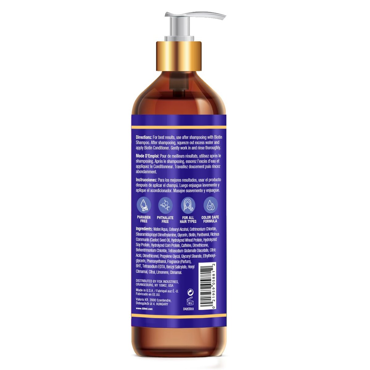 Difeel Pro-Growth Biotin Conditioner for Hair Growth – 33.8 oz, Ideal for Thin Hair Avelisse