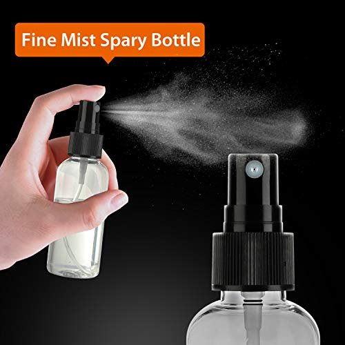 30 Pack 2 oz Fine Mist Mini Clear Spray Bottles with Pump Spray Cap - Refillable & Reusable Empty Plastic Travel Bottles for Essential Oils, Perfumes, and More - görsel 3