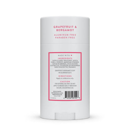 Native Deodorant - Grapefruit & Bergamot, Aluminum Free, 72 Hour Odor Control for Women and Men, 2.65 oz