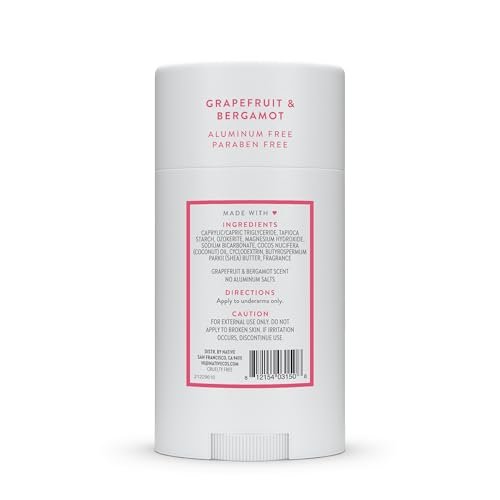Native Deodorant - Grapefruit & Bergamot, Aluminum Free, 72 Hour Odor Control for Women and Men, 2.65 oz - görsel 17