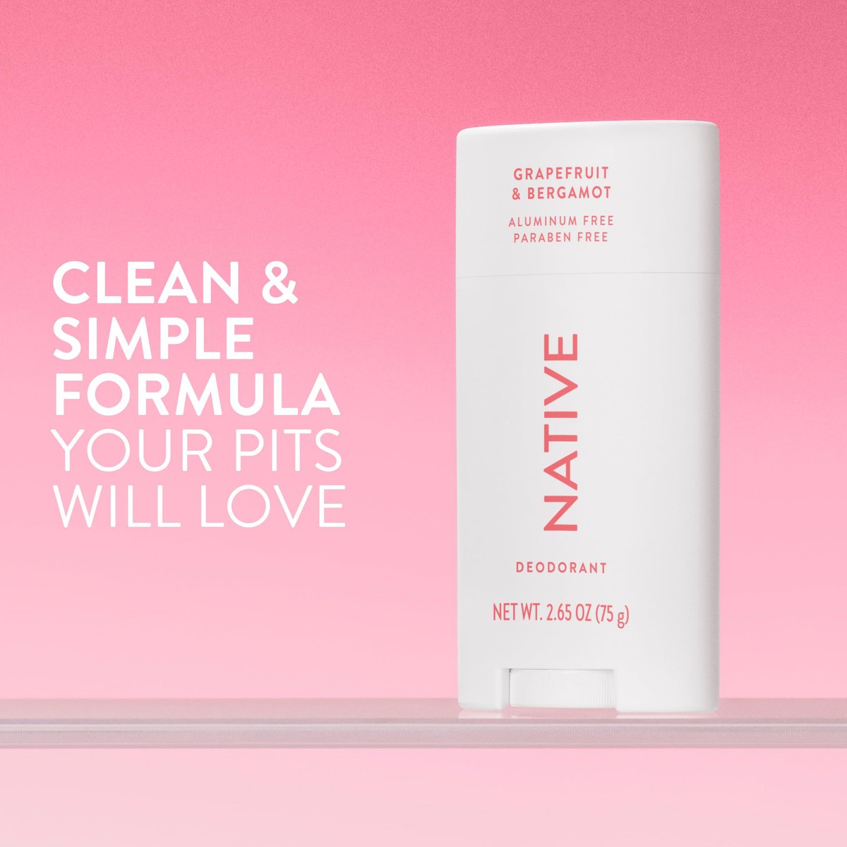 Native Deodorant - Grapefruit & Bergamot, Aluminum Free, 72 Hour Odor Control for Women and Men, 2.65 oz - görsel 4