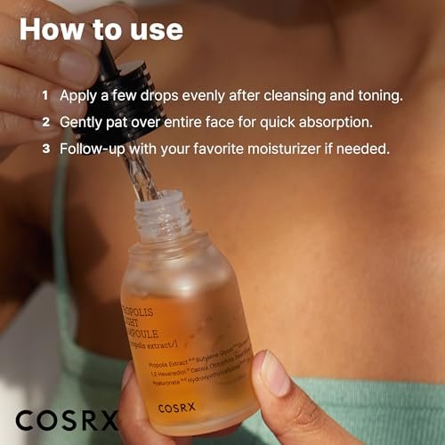 COSRX Propolis Ampoule - Glow Boosting Serum with 73.5% Propolis Extract, 30ml Hydrating Essence for Sensitive Skin, Fine Lines, Uneven Skintone - Korean Skincare - görsel 8