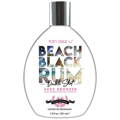 Tan Asz U Beach Black Rum Tanning Lotion – Double Shot 400X Bronzer, Dark Reserve Peptide Infusion, 13.5 oz Avelisse
