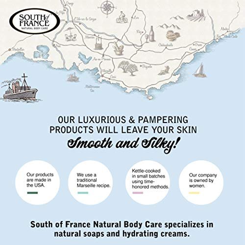 South Of France Natural Body Care Triple Milled Large 6OZ Bar Soap – Variety Pack 1 (8 Bars) Avelisse