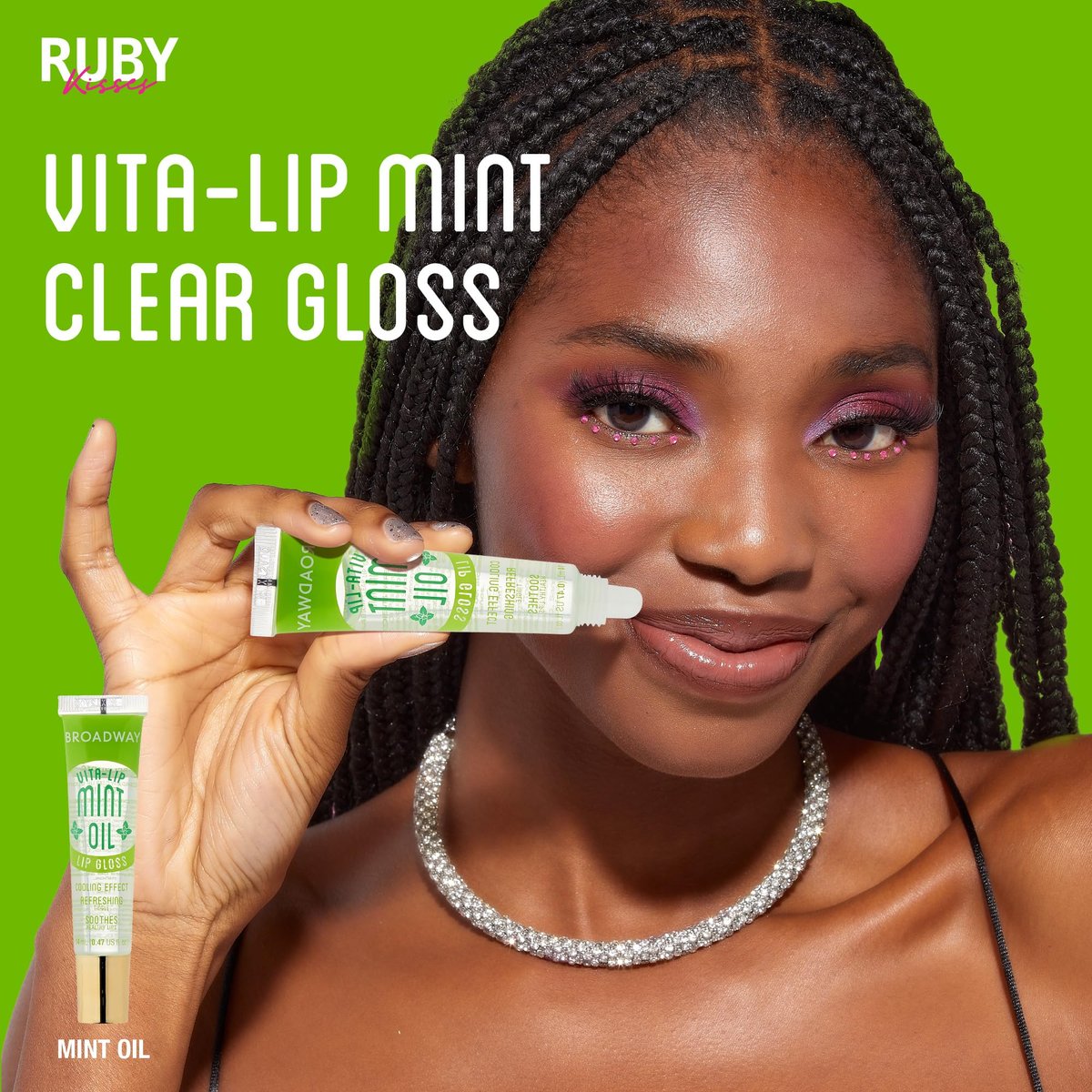 Ruby Kisses Broadway Vita-Lip Clear Lip Gloss 4-Pack: Mint, Rosehip, Coconut Oil, Lip Oil Treatment - Ultra-Hydrating Multi-Vitamin High-Shine Non-Sticky Lip Balm - görsel 15