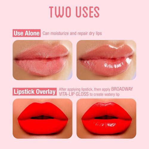 Ruby Kisses Broadway Vita-Lip Clear Lip Gloss 4-Pack: Mint, Rosehip, Coconut Oil, Lip Oil Treatment - Ultra-Hydrating Multi-Vitamin High-Shine Non-Sticky Lip Balm - görsel 12