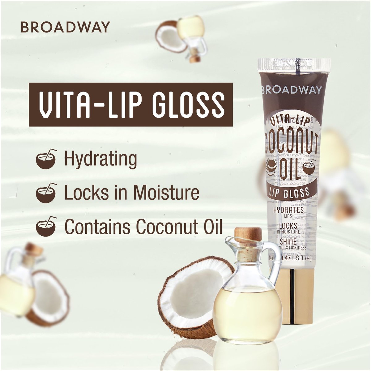 Ruby Kisses Broadway Vita-Lip Clear Lip Gloss 4-Pack: Mint, Rosehip, Coconut Oil, Lip Oil Treatment - Ultra-Hydrating Multi-Vitamin High-Shine Non-Sticky Lip Balm - görsel 7