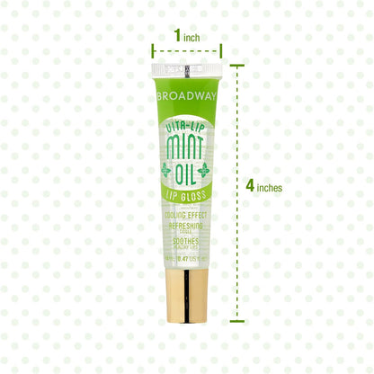 Ruby Kisses Broadway Vita-Lip Clear Lip Gloss 4-Pack: Mint, Rosehip, Coconut Oil, Lip Oil Treatment - Ultra-Hydrating Multi-Vitamin High-Shine Non-Sticky Lip Balm