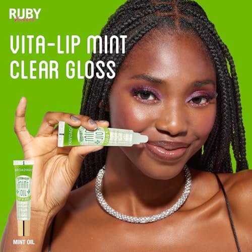 Ruby Kisses Broadway Vita-Lip Clear Lip Gloss 4-Pack: Mint, Rosehip, Coconut Oil, Lip Oil Treatment - Ultra-Hydrating Multi-Vitamin High-Shine Non-Sticky Lip Balm - görsel 16