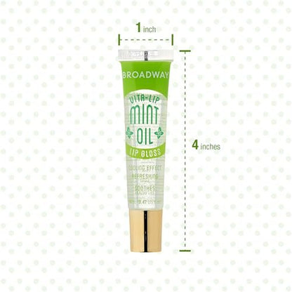 Ruby Kisses Broadway Vita-Lip Clear Lip Gloss 4-Pack: Mint, Rosehip, Coconut Oil, Lip Oil Treatment - Ultra-Hydrating Multi-Vitamin High-Shine Non-Sticky Lip Balm