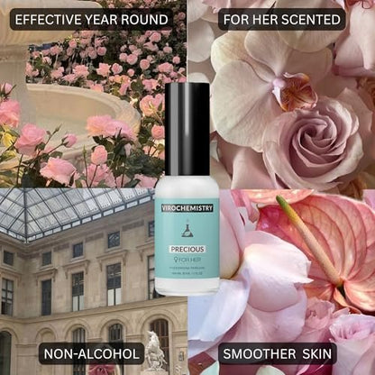 VIROCHEMISTRY Precious Pheromone Perfume for Women – Ultra Strength Organic Fragrance Body Perfume, 1 Fl Oz