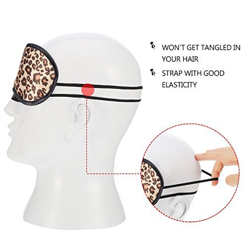 10 Pack Sleep Mask - Leopard Eye Masks for Sleeping, Shift Work, Naps, Travel - Soft Satin Blindfold with Nose Pad for Men & Women - görsel 6