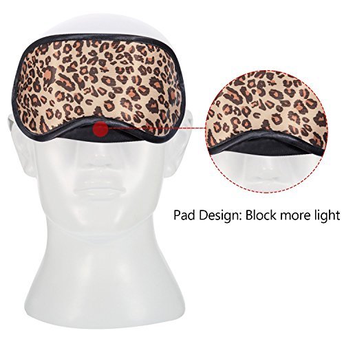 10 Pack Sleep Mask - Leopard Eye Masks for Sleeping, Shift Work, Naps, Travel - Soft Satin Blindfold with Nose Pad for Men & Women - görsel 4