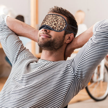 10 Pack Sleep Mask - Leopard Eye Masks for Sleeping, Shift Work, Naps, Travel - Soft Satin Blindfold with Nose Pad for Men & Women