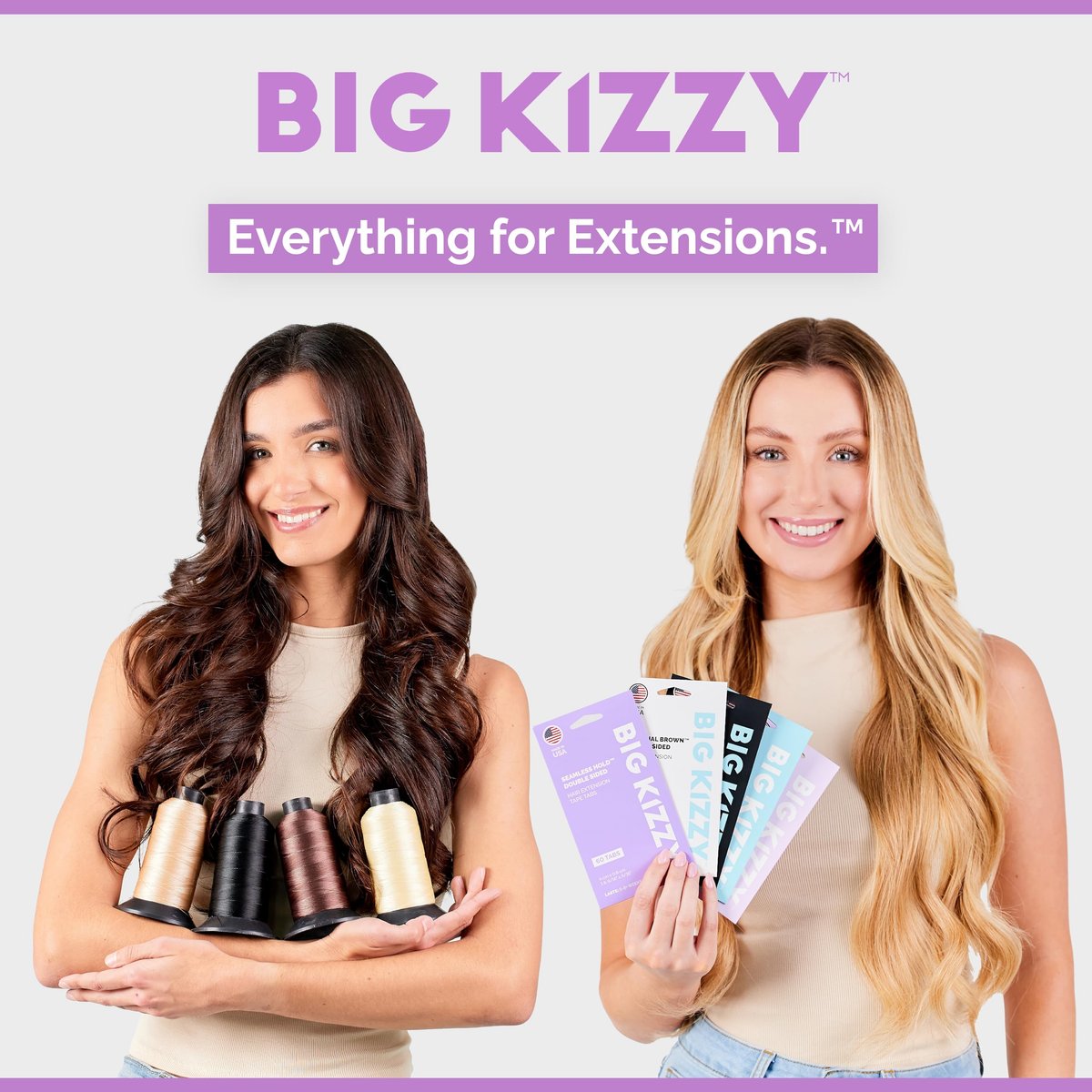 Big Kizzy Tape in Extension Remover Spray - Fastest & Easiest Tape In Remover, 8oz - Compatible with All Human Hair Extension Tape - görsel 13