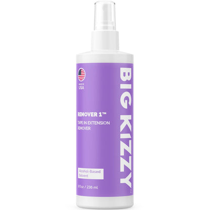 Big Kizzy Tape in Extension Remover Spray - Fastest & Easiest Tape In Remover, 8oz - Compatible with All Human Hair Extension Tape