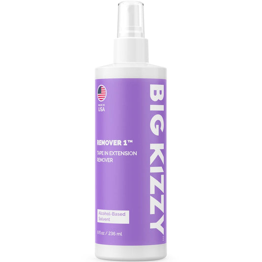 Big Kizzy Tape in Extension Remover Spray - Fastest & Easiest Tape In Remover, 8oz - Compatible with All Human Hair Extension Tape
