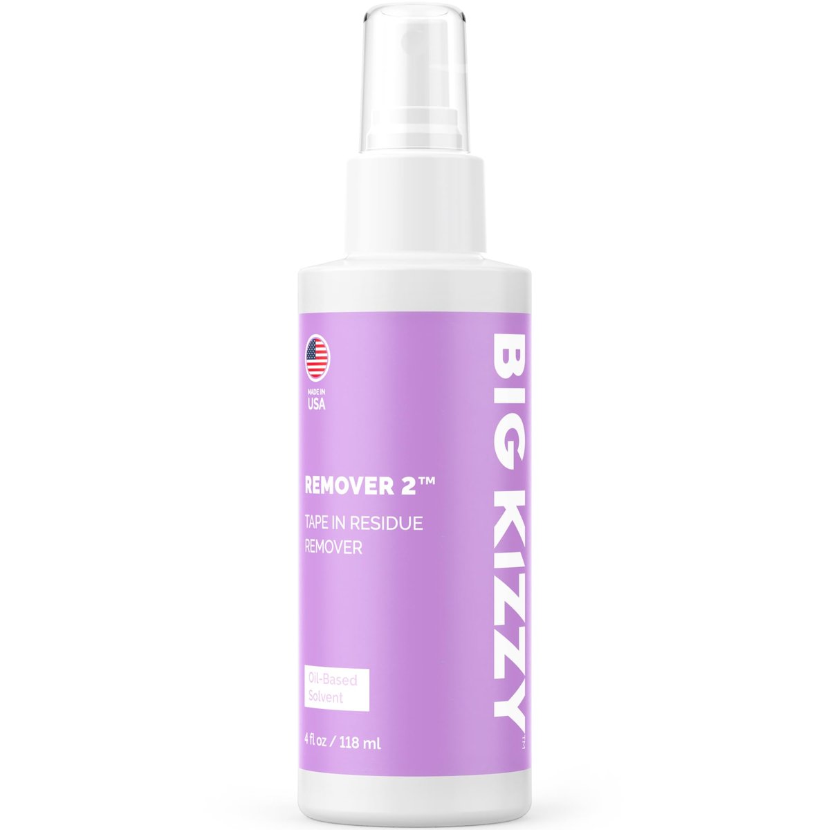 Big Kizzy Remover 2 (4 oz) - Professional Tape In Extension Remover & Adhesive Residue Remover for Hair Extensions, Wigs, and Hair Systems - Quick, Non-Damaging Avelisse
