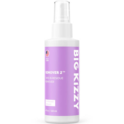 Big Kizzy Remover 2 (4 oz) - Professional Tape In Extension Remover & Adhesive Residue Remover for Hair Extensions, Wigs, and Hair Systems - Quick, Non-Damaging Avelisse