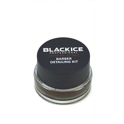 Black Ice Barber Detailing Kit - Beard & Mustache Sharp Hairline Brush (Charcoal Black)