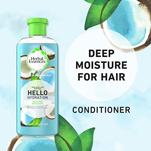 Herbal Essences Hello Hydration Conditioner, Deep Moisture for Hair, 11.7 Fl Oz, Coconut Scent, Paraben Free, Dermatologist Tested, Cruelty Free - görsel 6