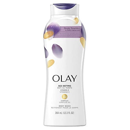 Olay Age Defying Body Wash with Vitamin E - 12.3 Fl Oz, Nourishing & Hydrating Body Cleanser Avelisse