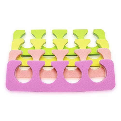 ZMOI 120 PCS Premium Pedicure Toe Separators - Soft & Durable Bulk Salon Pedicure Accessories, 4 Colors Avelisse