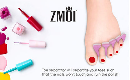 ZMOI 120 PCS Premium Pedicure Toe Separators - Soft & Durable Bulk Salon Pedicure Accessories, 4 Colors Avelisse