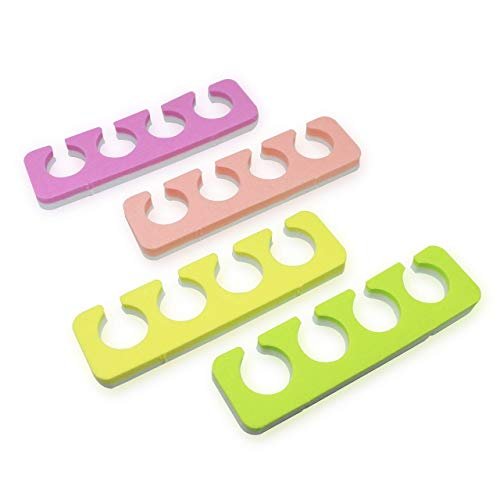 ZMOI 120 PCS Premium Pedicure Toe Separators - Soft & Durable Bulk Salon Pedicure Accessories, 4 Colors Avelisse