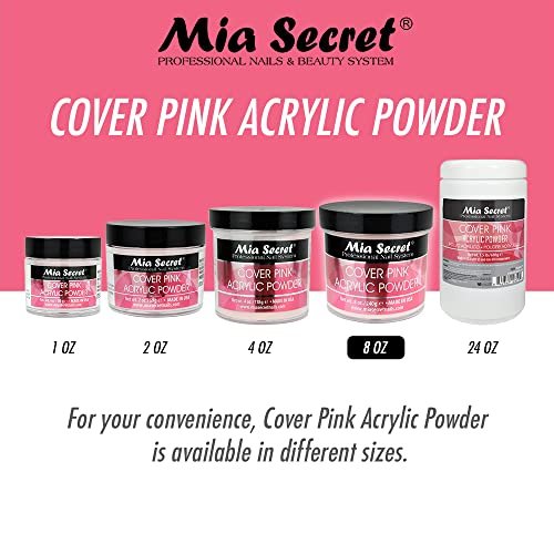 Mia Secret Cover Pink Acrylic Powder (8 oz) – Professional Nail System for Long-Lasting Nails Avelisse