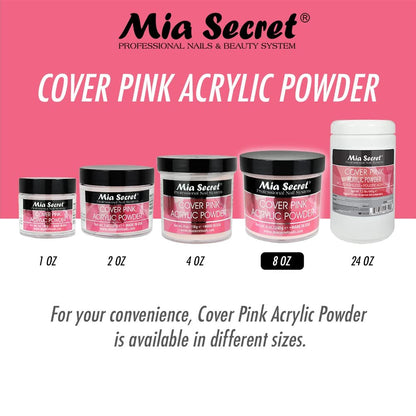 Mia Secret Cover Pink Acrylic Powder (8 oz) – Professional Nail System for Long-Lasting Nails Avelisse
