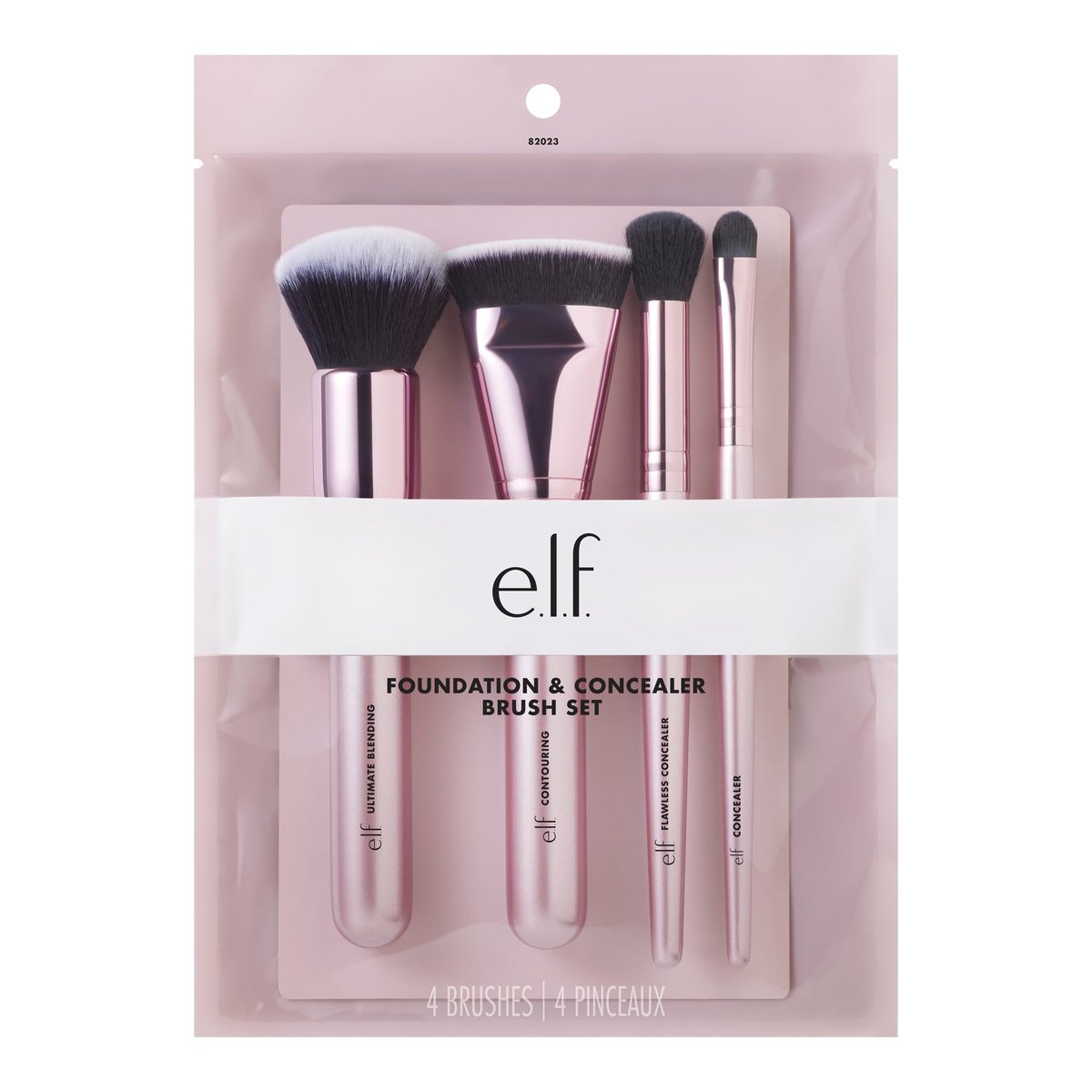e.l.f. Complexion Perfection Brush Kit - 4-Piece Makeup Brush Set for Foundation & Concealer, Vegan & Cruelty-Free Avelisse