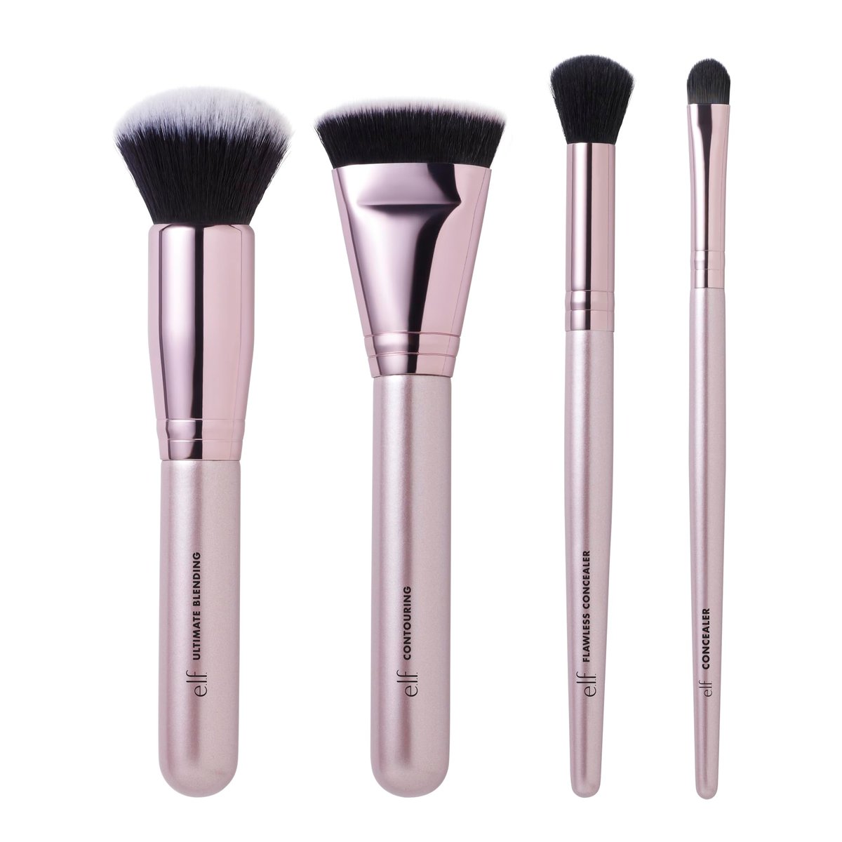 e.l.f. Complexion Perfection Brush Kit - 4-Piece Makeup Brush Set for Foundation & Concealer, Vegan & Cruelty-Free Avelisse