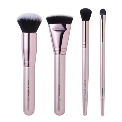 e.l.f. Complexion Perfection Brush Kit - 4-Piece Makeup Brush Set for Foundation & Concealer, Vegan & Cruelty-Free Avelisse