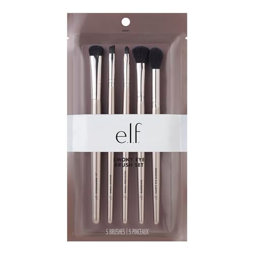 e.l.f. Smoky Eye Brush Kit, 5-Piece Makeup Brush Set for Smoky Eye Looks, Vegan & Cruelty-Free Avelisse