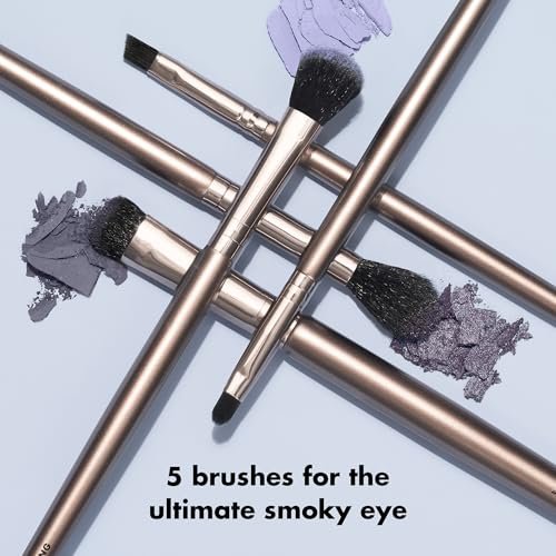 e.l.f. Smoky Eye Brush Kit, 5-Piece Makeup Brush Set for Smoky Eye Looks, Vegan & Cruelty-Free Avelisse