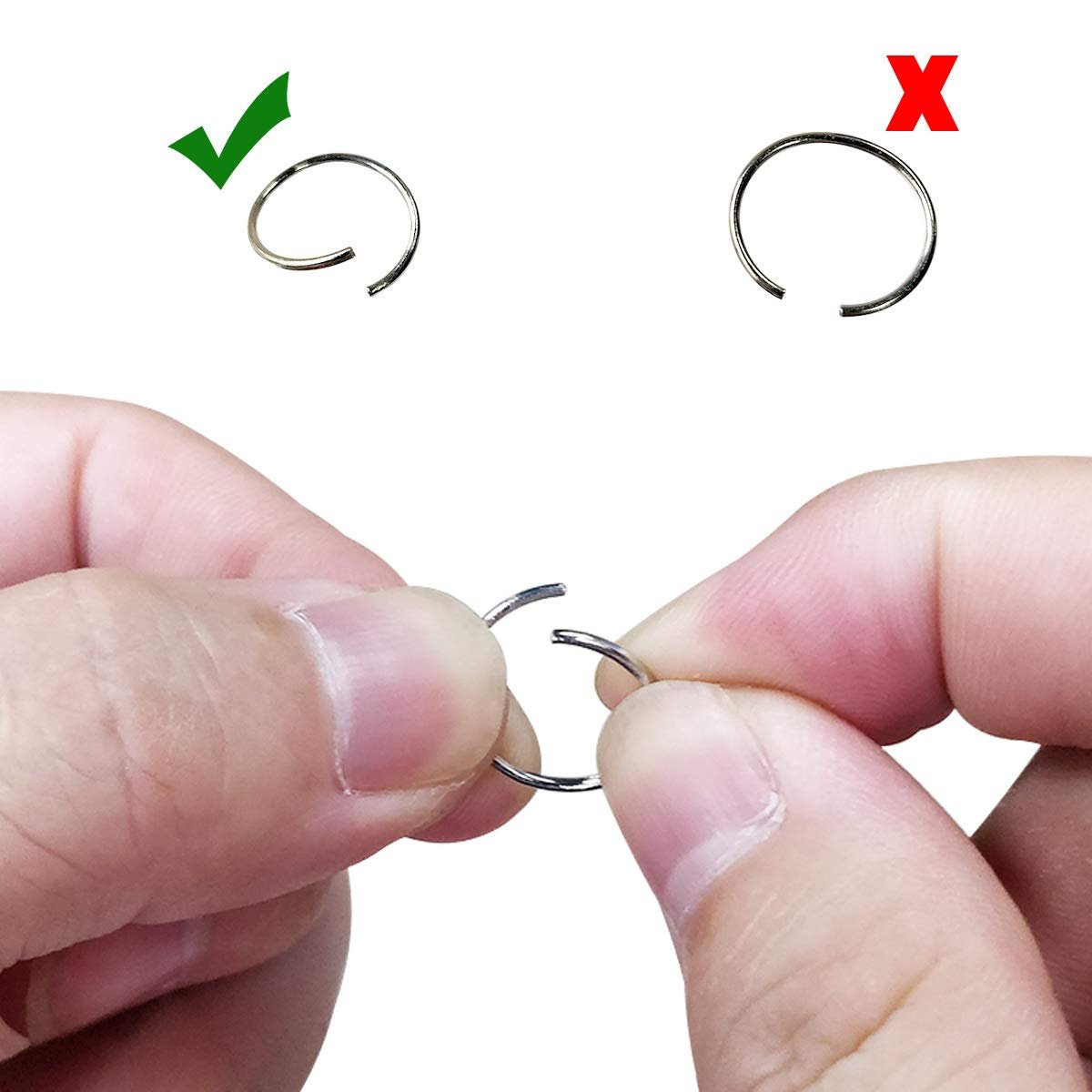 200 PCS Hair Braid Rings - Gold and Silver Metal Hair Hoops for Dreadlocks, Braids, and Ponytails - görsel 7