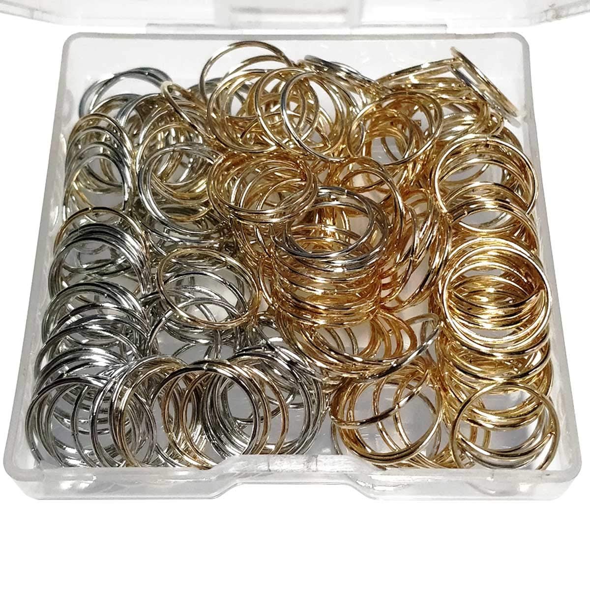 200 PCS Hair Braid Rings - Gold and Silver Metal Hair Hoops for Dreadlocks, Braids, and Ponytails - görsel 15