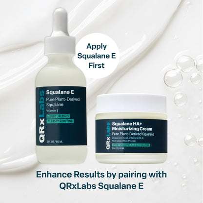 QRxLabs Plant-Based Squalane Face Moisturizer – Hyaluronic Acid Cream & Anti-Aging Face Cream with Vitamin B5 & Rice Protein, 2 Fl Oz Avelisse