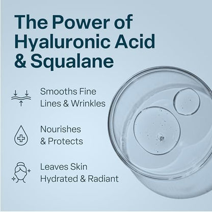 QRxLabs Plant-Based Squalane Face Moisturizer – Hyaluronic Acid Cream & Anti-Aging Face Cream with Vitamin B5 & Rice Protein, 2 Fl Oz Avelisse