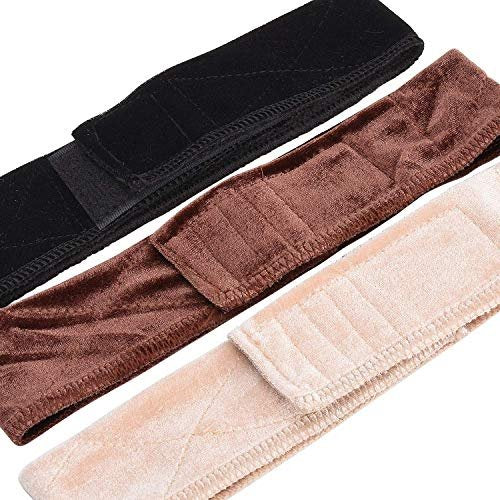 sansheng 3 Pack Wig Grip Band - Velvet Headband Scarf Hair Band, Extra Hold Stretch Cotton Headbands for Women (3 Colors) - görsel 8