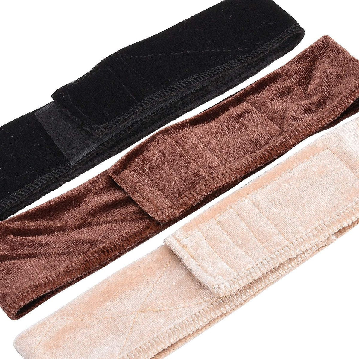 sansheng 3 Pack Wig Grip Band - Velvet Headband Scarf Hair Band, Extra Hold Stretch Cotton Headbands for Women (3 Colors) - görsel 7