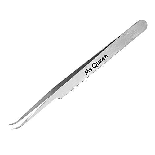 Ms.Queen Professional Eyelash Extension Tweezers - Curved Pointed Isolation Tweezers for Classic and Volume Lash Application - görsel 10