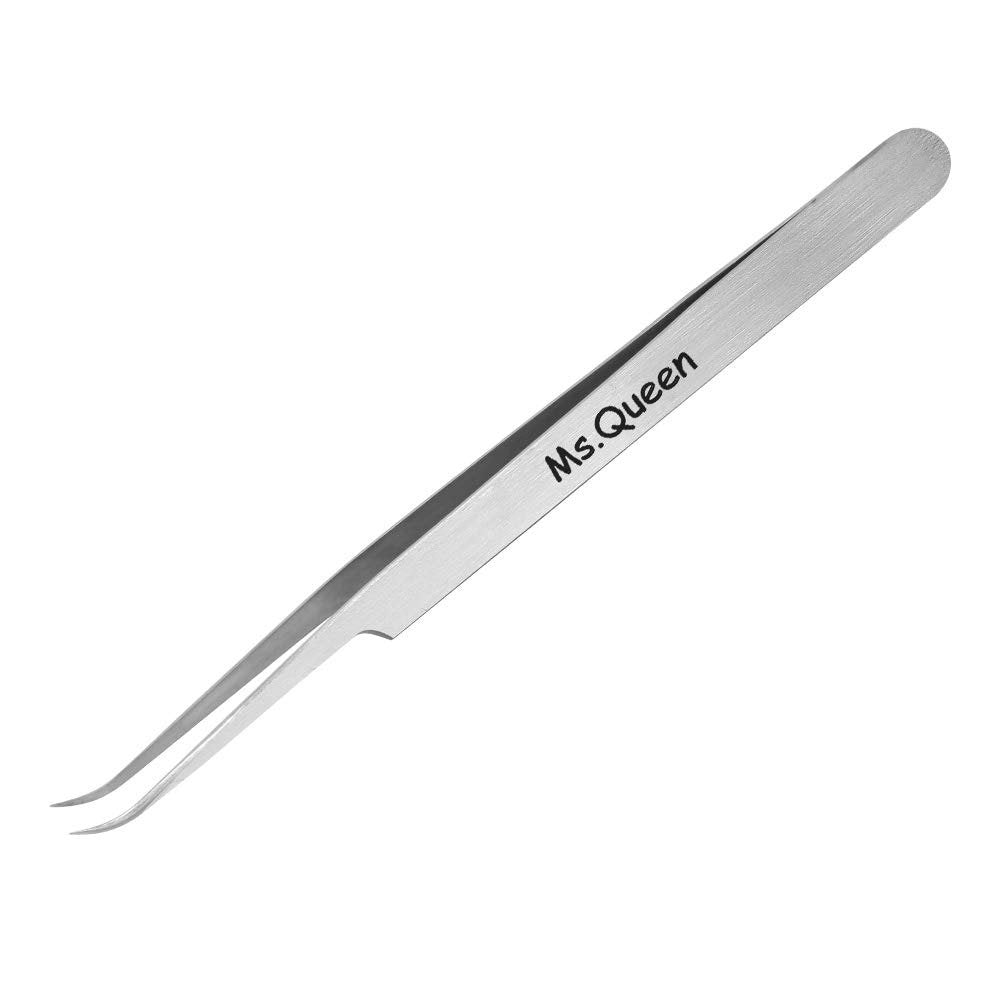 Ms.Queen Professional Eyelash Extension Tweezers - Curved Pointed Isolation Tweezers for Classic and Volume Lash Application - görsel 9